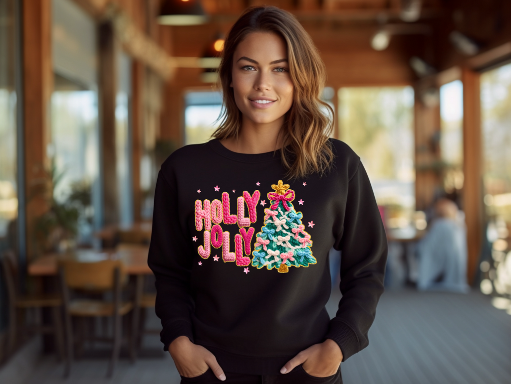 Retro Vibe Holly Jolly Sweatshirt
