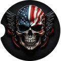 Patriotic Skull Car Coaster - Set of 2