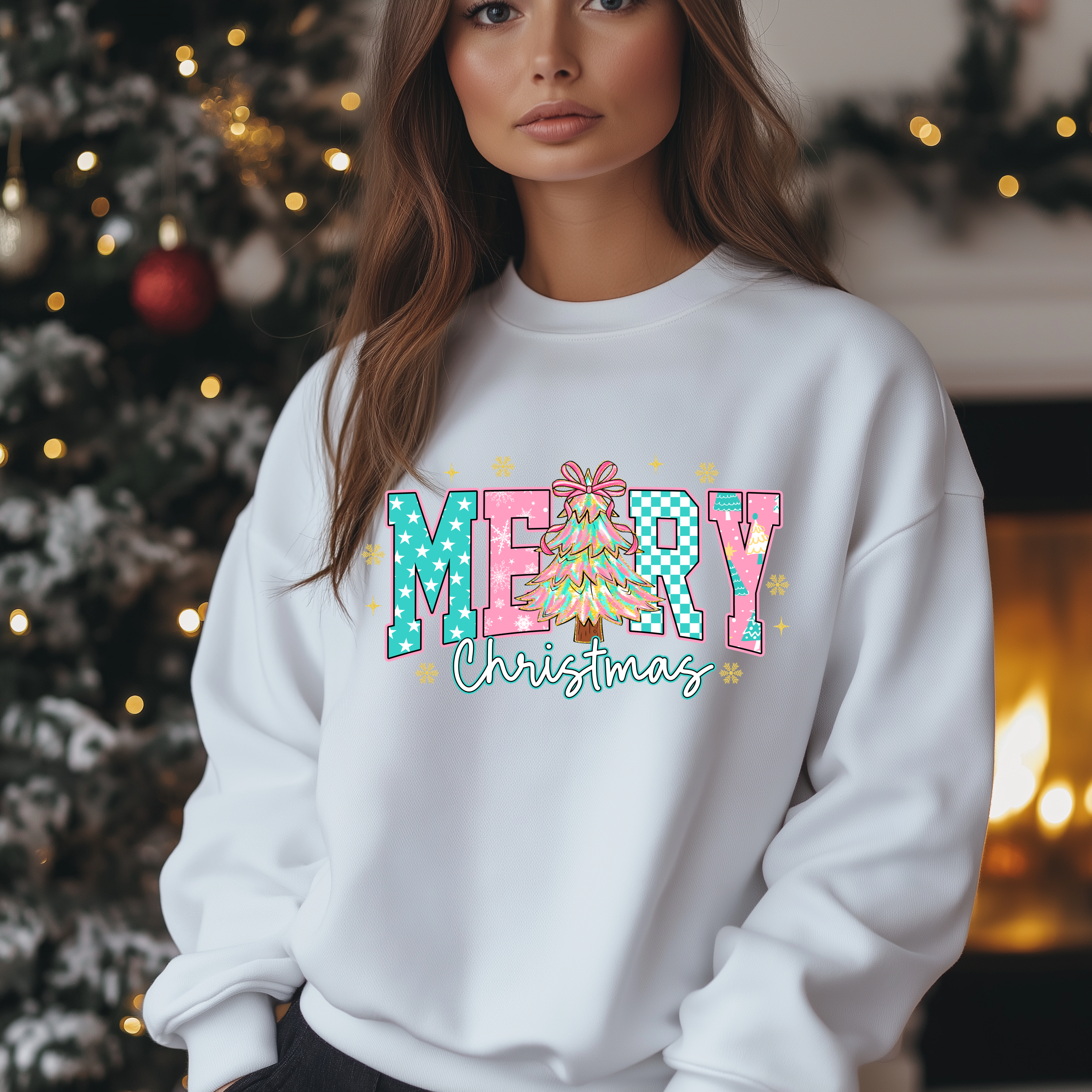 Merry Preppy Christmas Sweatshirt